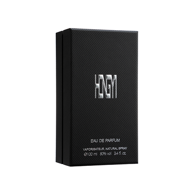 Boîte d'emballage de parfum rigide noire en gros