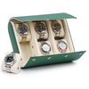Rouleau de montre en cuir véritable à 6 fentes, étui de voyage, pochette de rangement pour montre