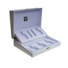 Coffret de parfum de luxe en cuir PU double couche pour dame
