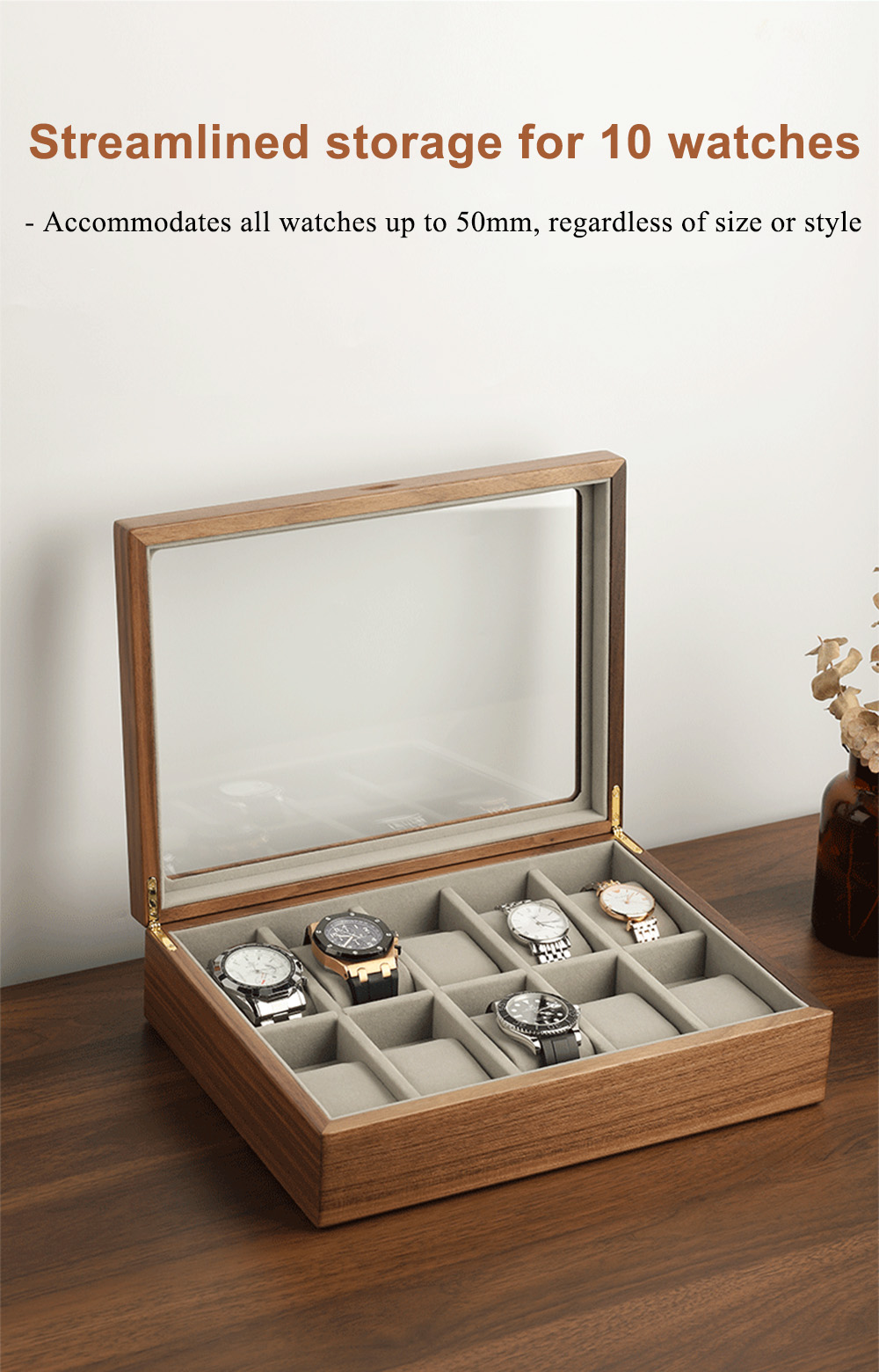 boîte à montre en bois