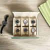 Rouleau de montre en cuir véritable à 6 fentes, étui de voyage, pochette de rangement pour montre