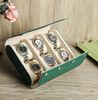 Rouleau de montre en cuir véritable à 6 fentes, étui de voyage, pochette de rangement pour montre