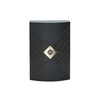Boîte à parfum à double porte en forme d'arche en MDF exquise avec plaque de logo ornée