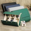 Rouleau de montre en cuir véritable à 6 fentes, étui de voyage, pochette de rangement pour montre